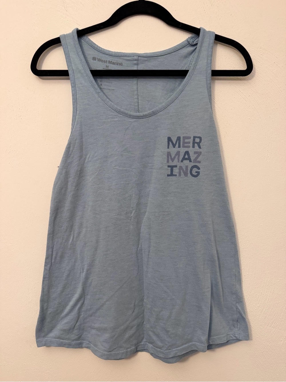 110 - West Marine Light Blue 'MERMAZING' Graphic Tank Top